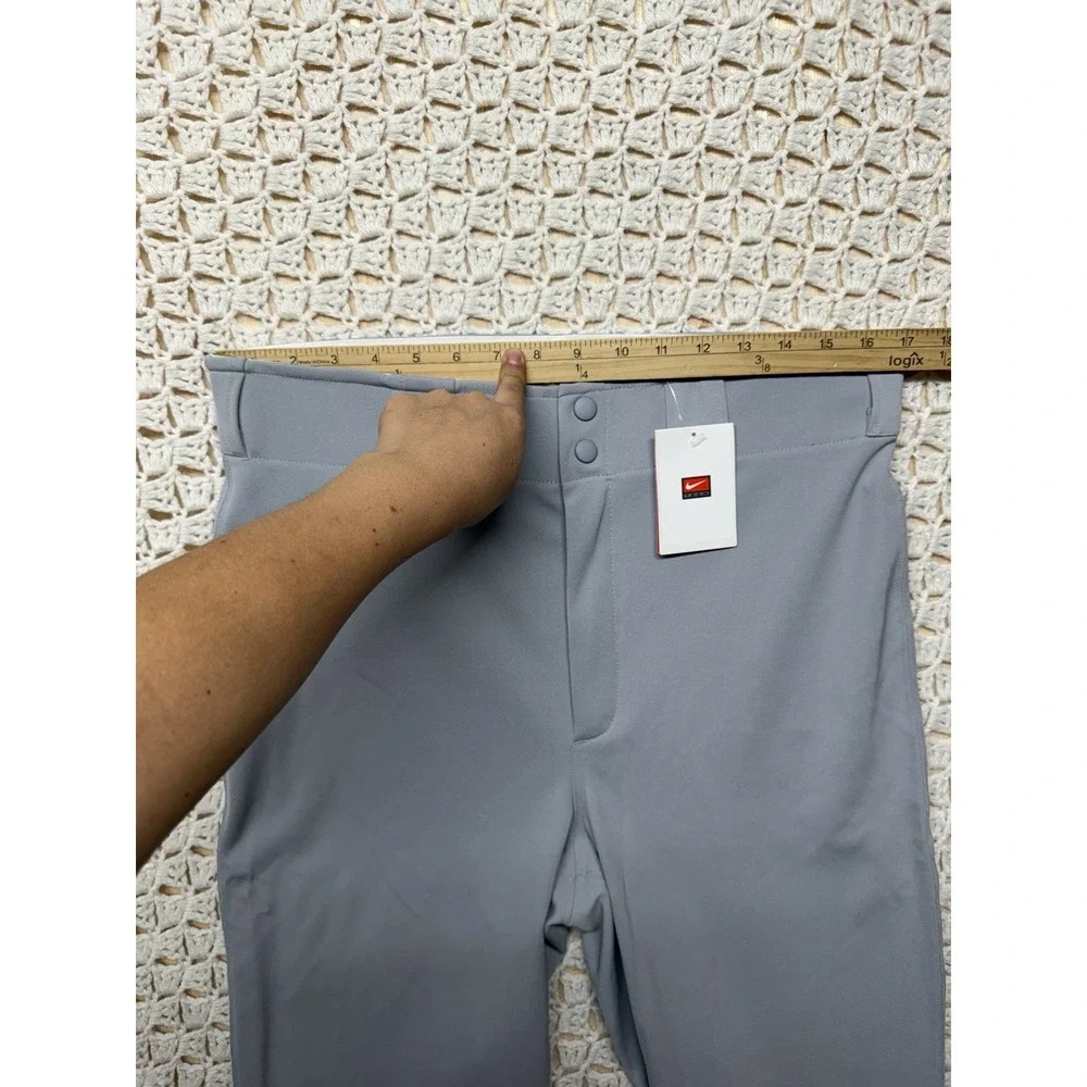 Nike Vapor Prime Baseball Pants Mens Sz L Gray Black Swoosh Athletic Stretch New